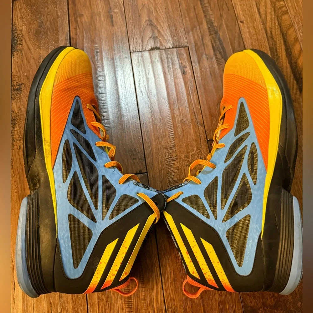 Adidas RARE Pack 93‎ Crazy Fast Basketball Shoes Men Sz 14 High Tops Blue Orange